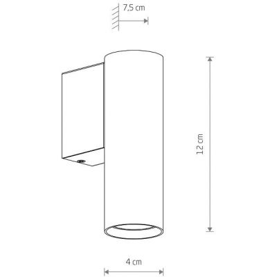 Nowodvorski Lighting Fourty kinkiet 1x10 W silk gray 10888