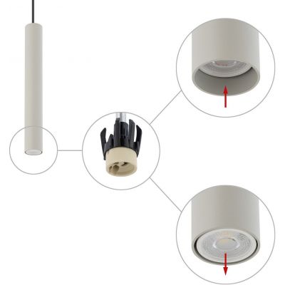 Nowodvorski Lighting Fourty lampa wisząca 1x10 W silk gray 10902