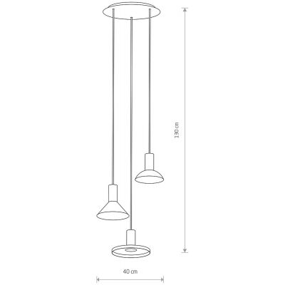 Nowodvorski Lighting Hermanos III lampa wisząca 3x10W czarna 10905