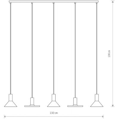 Nowodvorski Lighting Hermanos V lampa wisząca 5x10W czarna 10906