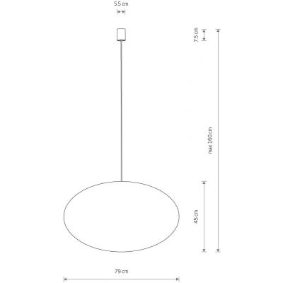 Nowodvorski Lighting Rattan lampa wisząca 1x25 W biała-drewno 11155