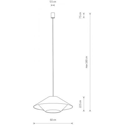 Nowodvorski Lighting Japandi lampa wisząca 1x25 W biała-drewno 11157