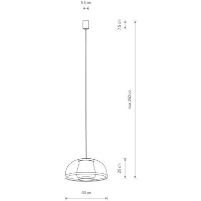 Nowodvorski Lighting Krabi lampa wisząca 1x25 W biała-drewno 11158