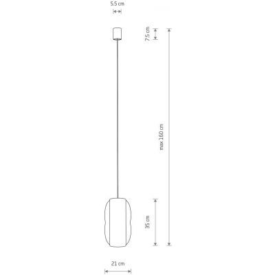 Nowodvorski Lighting Puket lampa wisząca 1x25 W biała-drewno 11160