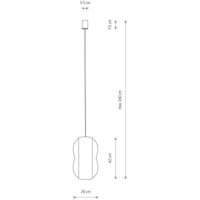 Nowodvorski Lighting Puket lampa wisząca 1x25 W biała-drewno 11161