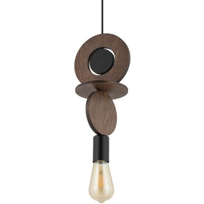 Nowodvorski Lighting Drops Wood lampa wisząca 1x25 W czarna-ciemne drewno 11175