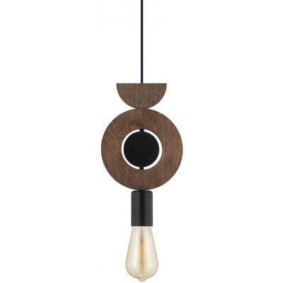 Nowodvorski Lighting Drops Wood lampa wisząca 1x25 W czarna-ciemne drewno 11176