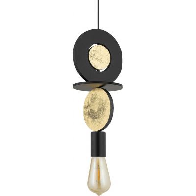 Nowodvorski Lighting Drops Wood lampa wisząca 1x25 W czarna-złota 11177