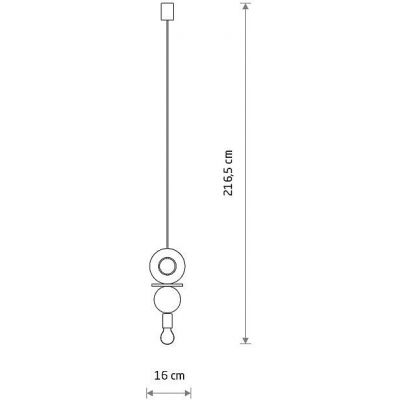 Nowodvorski Lighting Drops Wood lampa wisząca 1x25 W czarna-złota 11177