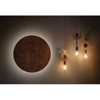 Nowodvorski Lighting Ring Timber Led kinkiet 1x22 W ciemne drewno 11178