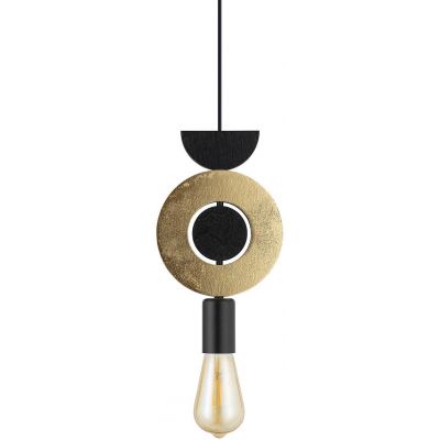 Nowodvorski Lighting Drops Wood lampa wisząca 1x25 W czarna-złota 11180