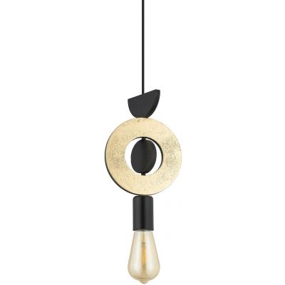 Nowodvorski Lighting Drops Wood lampa wisząca 1x25 W czarna-złota 11180