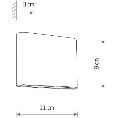 Nowodvorski Lighting Semi kinkiet 2x3 W czarny 11363