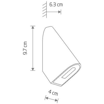 Nowodvorski Lighting Cline Led kinkiet zewnętrzny 1x3 W czarny 11377