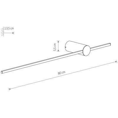 Nowodvorski Lighting Saber Led kinkiet 1x11 W Silk olive 11378