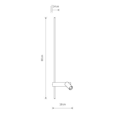 Nowodvorski Lighting Easy LED Left kinkiet x W czarny 11425