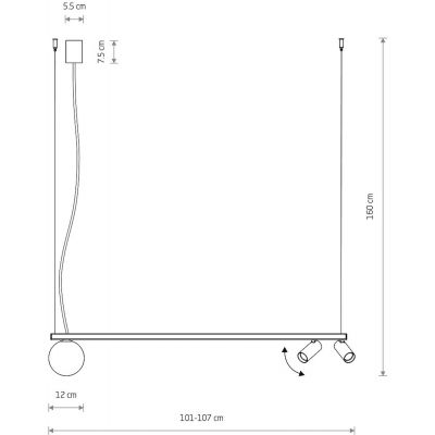 Nowodvorski Lighting Fourty III lampa wisząca 3x10 W biała 11445