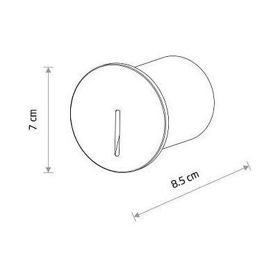Nowodvorski Lighting Abby Led kinkiet zewnętrzny 1x3 W czarny 11528