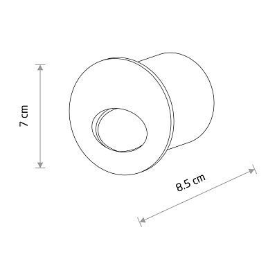 Nowodvorski Lighting Ava Led kinkiet zewnętrzny 1x3 W czarny 11530