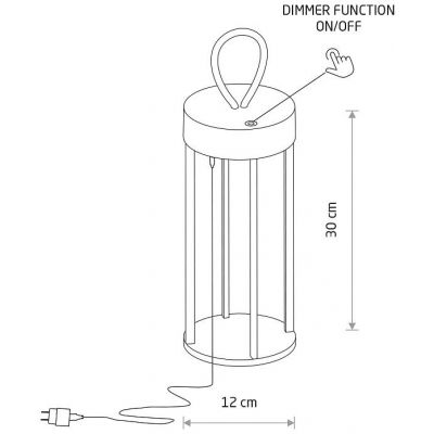 Nowodvorski Lighting Nala lampa stołowa przenośna 1x4 W czarna 11536