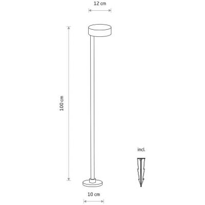 Nowodvorski Lighting Ruby lampa stojąca zewnętrzna 1x7 W czarna 11542