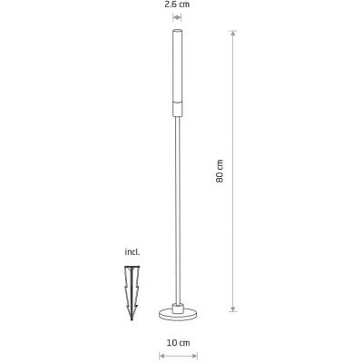 Nowodvorski Lighting Zola lampa stojąca zewnętrzna 1x3 W czarna 11544