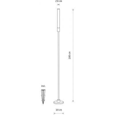 Nowodvorski Lighting Zola lampa stojąca zewnętrzna 1x3 W czarna 11545