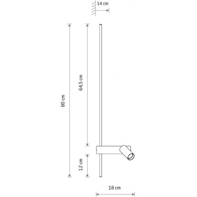 Nowodvorski Lighting Easy LED Left kinkiet 1x10 W 1x11 W biały 11578