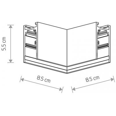 Nowodvorski Lighting LVM natynkowy łącznik narożny biały 11618