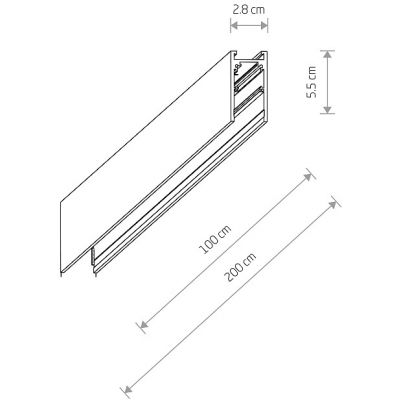 Nowodvorski Lighting LVM szynoprzewód natynkowy 100 cm biały 11626
