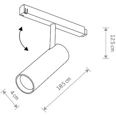 Nowodvorski Lighting LVM Spot LED lampa do szynoprzewodów 1x9 W biały 11645