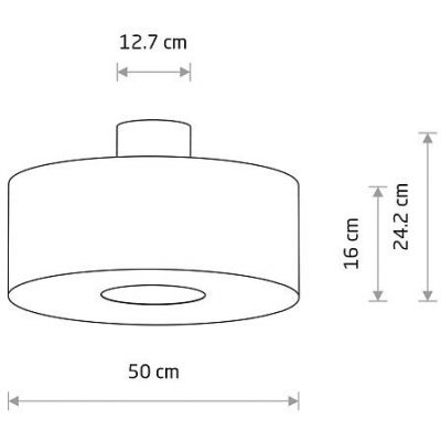 Nowodvorski Lighting Santana lampa podsufitowa 1x25 W kremowa 11651