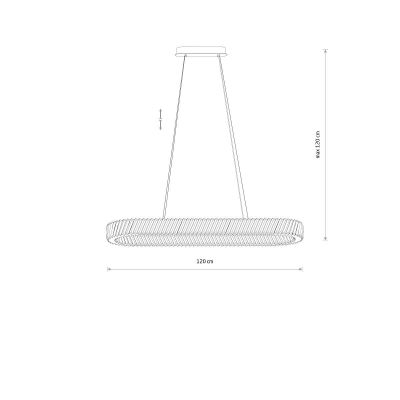 Nowodvorski Lighting Luxora Oval lampa wisząca 1x40 W przezroczysta 11707