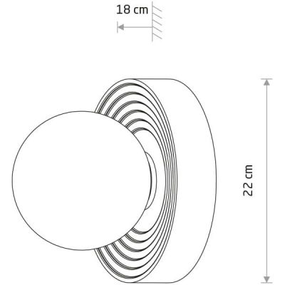 Nowodvorski Lighting Clay M kinkiet 1x12 W brązowy 11746
