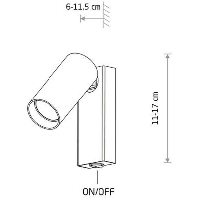 Nowodvorski Lighting Fourty kinkiet 1x10 W czarny 11763