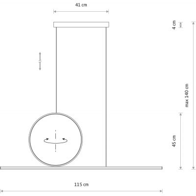 Nowodvorski Lighting Lineo lampa wisząca 2x39 W biała-czarna 11879