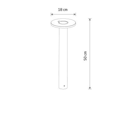 Nowodvorski Lighting Axion Led lampa stojąca zewnętrzna 1x8 W czarna 11938