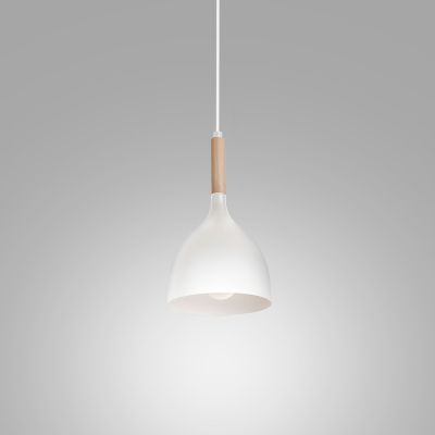 Luminex Noak Wood lampa wisząca 1x60W biały/drewno 1194