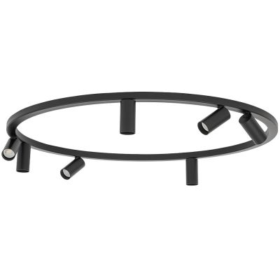 Nowodvorski Lighting Fourty Round lampa podsufitowa 7x10 W czarna 11944