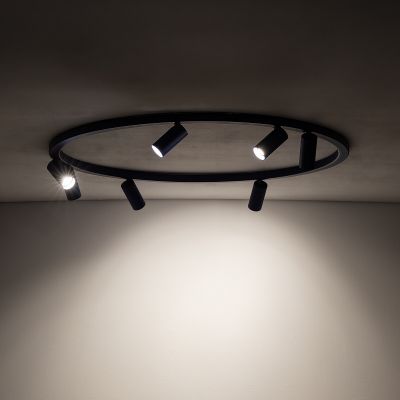 Nowodvorski Lighting Fourty Round lampa podsufitowa 7x10 W granatowa 11947