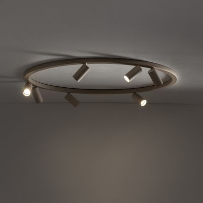 Nowodvorski Lighting Fourty Round lampa podsufitowa 7x10 W beżowa 11948