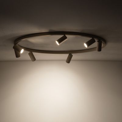 Nowodvorski Lighting Fourty Round lampa podsufitowa 7x10 W beżowa 11948