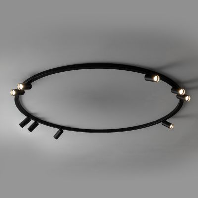 Nowodvorski Lighting Fourty Round lampa podsufitowa 9x10 W czarna 11950