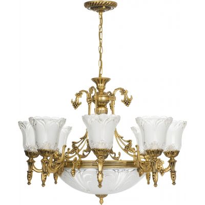 Nowodvorski Lighting Pireus XI lampa wisząca 11x60W złoty/przezroczysty 3380