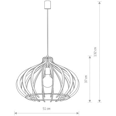 Nowodvorski Lighting Ika lampa wisząca 1x25 W drewno 4174