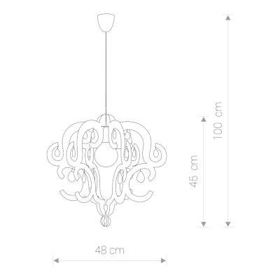 Nowodvorski Lighting Katerina lampa wisząca 1x60W biała 5208