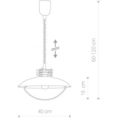 Nowodvorski Lighting Ufo lampa wisząca 1x60W chrom 5322