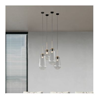 Nowodvorski Lighting Pear M lampa wisząca 1x40W czarny/mosiądz 8672