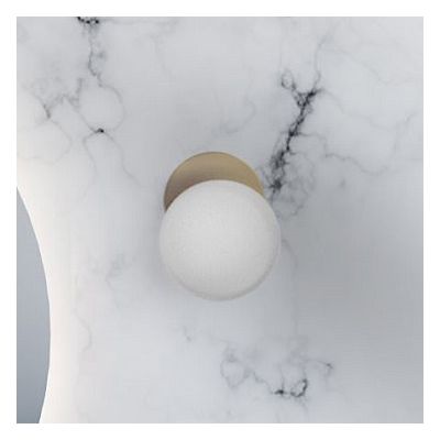 Nowodvorski Lighting Ice Ball kinkiet 1x25W biały/mosiądz 8126