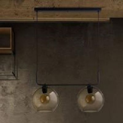 Nowodvorski Lighting Monaco lampa wisząca 2x60W czarny/szkło przydymione 9363